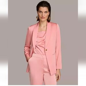 Donna Karan Women's Satin One-Button Jacket Sz 10 NEW